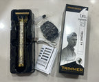Upgrade your grooming routine with the Vintage T9 Metal Body Trimmer, a powerful and stylish tool built for precision and durability. Crafted with a solid metal body and equipped with sharp stainless-steel blades, this professional-grade trimmer ensures s
