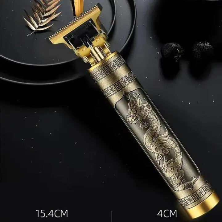 Upgrade your grooming routine with the Vintage T9 Metal Body Trimmer, a powerful and stylish tool built for precision and durability. Crafted with a solid metal body and equipped with sharp stainless-steel blades, this professional-grade trimmer ensures s